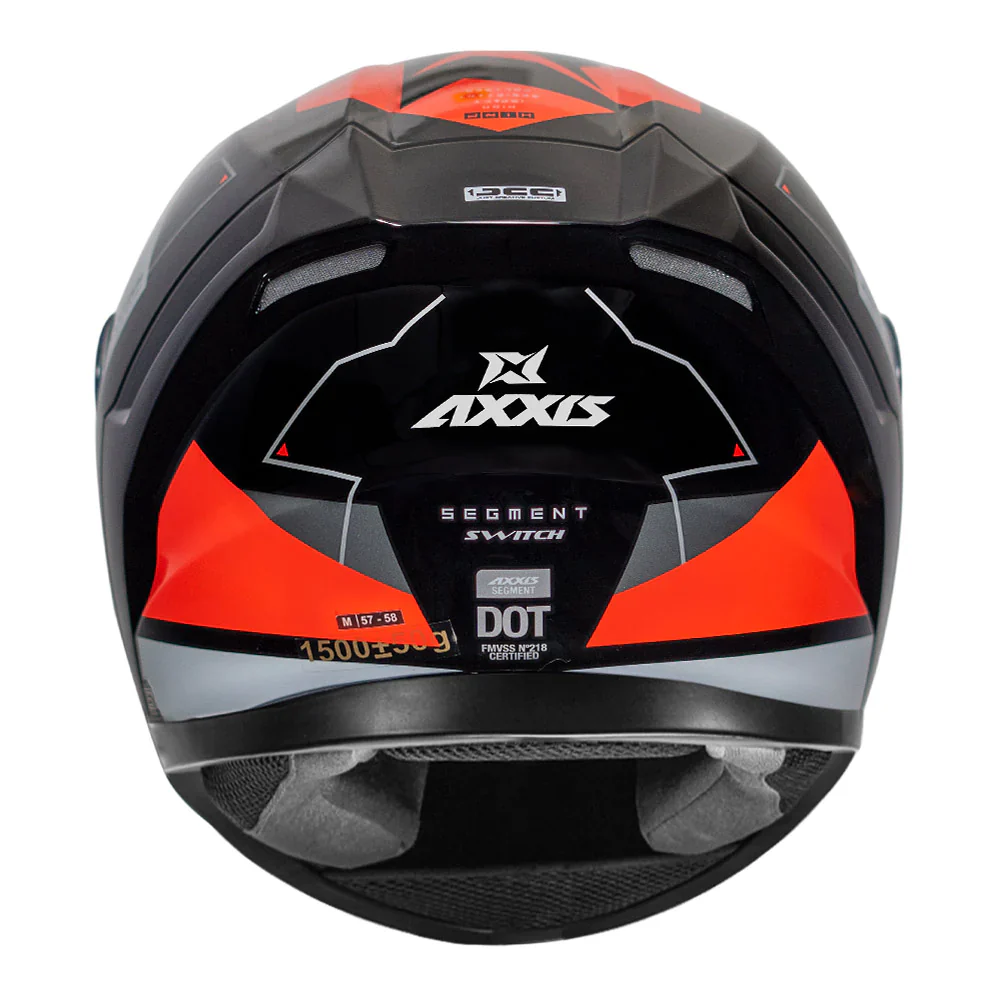 AXXIS Segment Switch Fluorescent Orange Helmet - Image 2