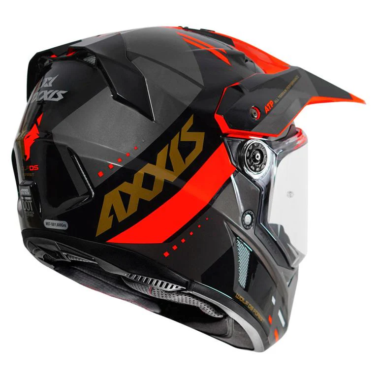 AXXIS Wolf DS Forest Red Helmet - Image 4