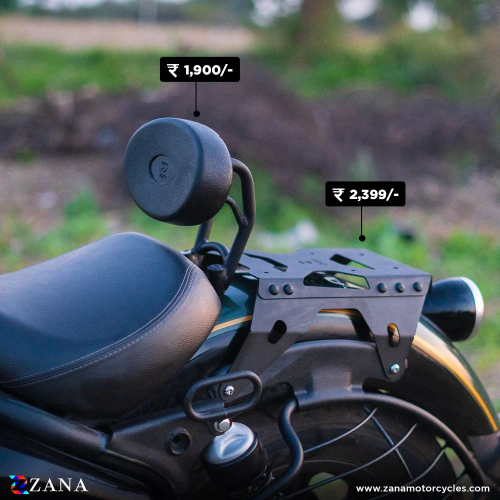 Backrest Oval Compatible with Luggage Rack for Super Meteor 650 by ZANA-ZI-8295 - Image 2