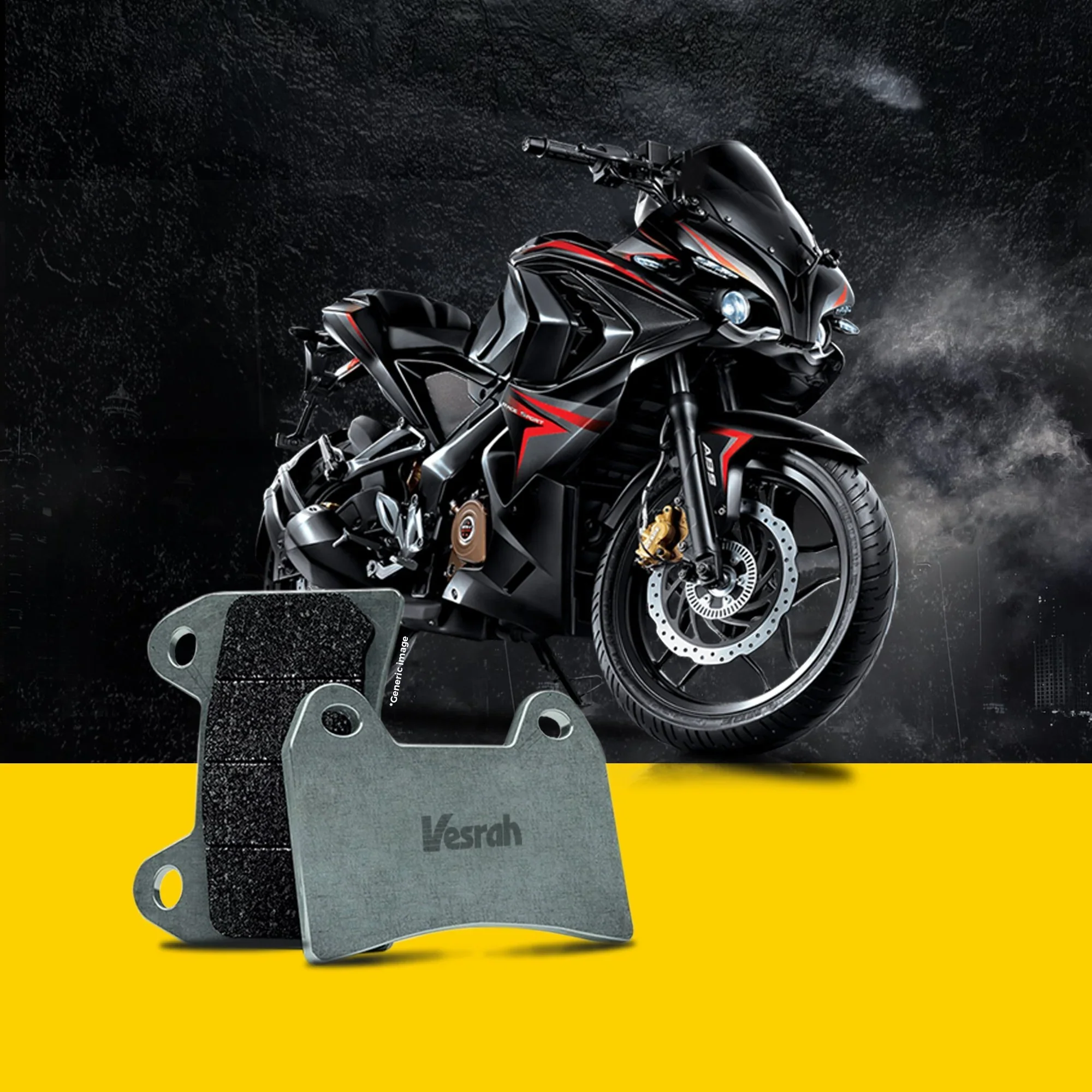 Bajaj Pulsar 200 RS Rear Brake Pads (Ceramic) Vesrah - SD-953