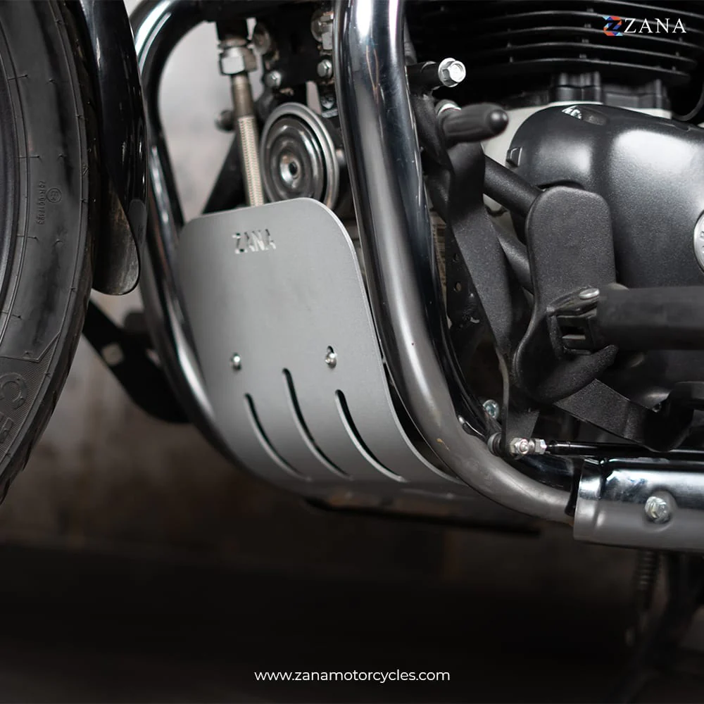 Bash Plate Black For Super Meteor 650 - Silver - ZI-8289