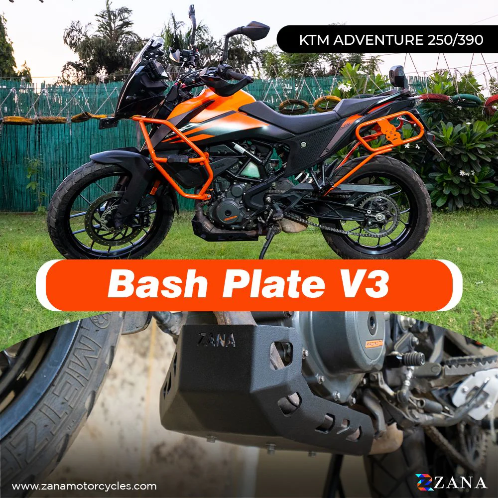 New Bash Plate V3 Aluminium Black KTM Adventure 390-ZANA-ZI-8116