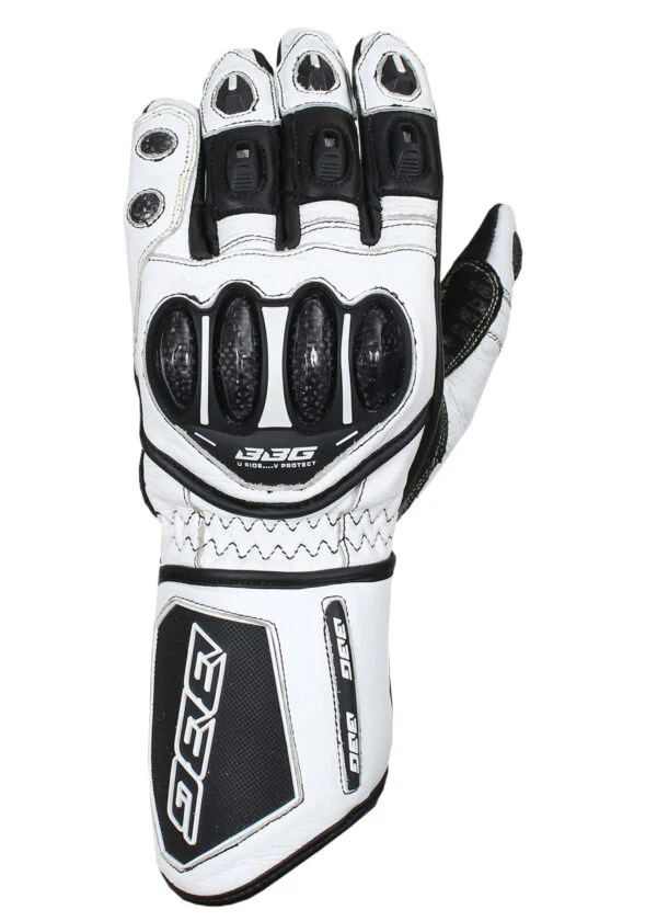 BBG- Racer Gloves – White - Image 4