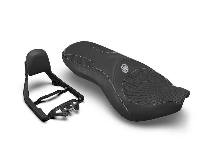 Black Deluxe Touring Dual Seat and Backrest Kit for Super Meteor 650-KXQ00036