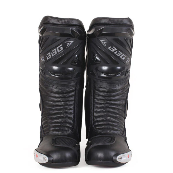 Black Racing Calf Boots - Biking Brotherhood - Image 3