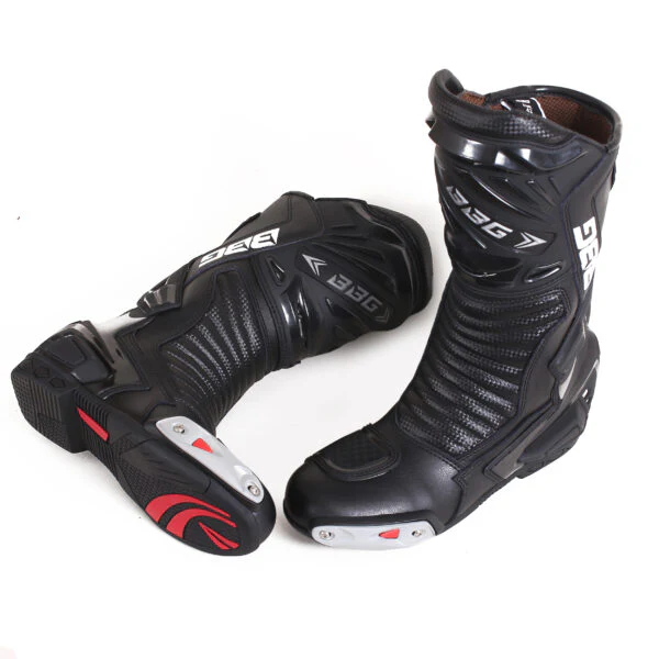 Black Racing Calf Boots - Biking Brotherhood - Image 4