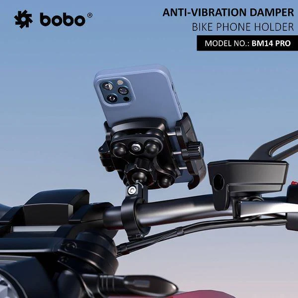 BOBO BM14 PRO X Quick Release Motorcycle Mobile Mount with Enhanced BM4 PRO Vibration Controller - Image 4