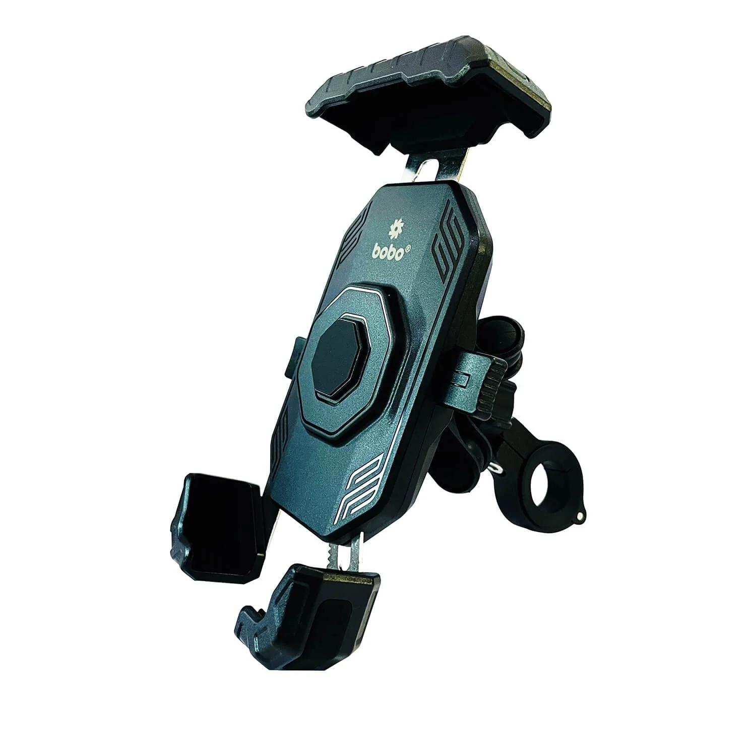 BOBO BM21 PRO PLUS Top & Bottom Corners Secure Grip with PRO PLUS Vibration Damper Bike / Cycle Phone Holder Motorcycle Mobile Mount-BB-BM-021-021001
