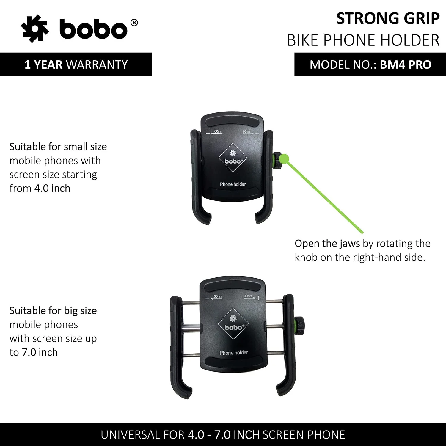 BOBO BM4 PRO Jaw-Grip Mobile Holder - Image 3
