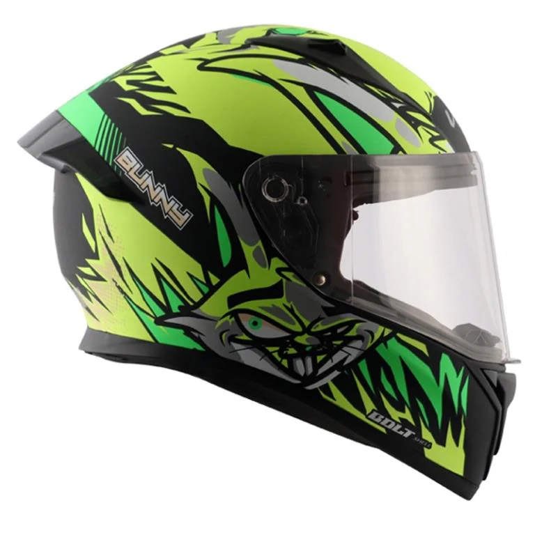 Bolt Bunny Dull Black Neon Yellow Helmet - Image 3