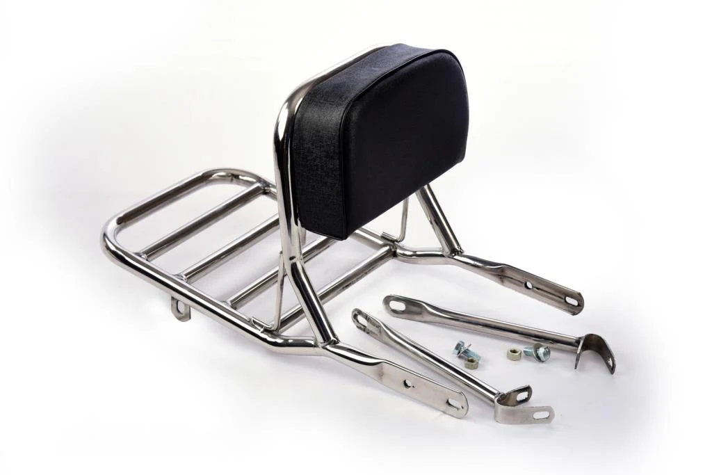 Bullet Backrest with Carrier Pipe in Stainless Steel - BR0057A