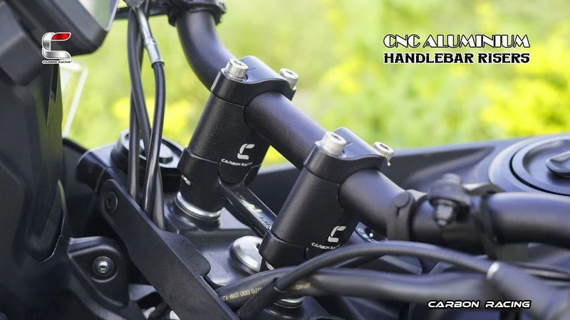 Carbon Racing-40mm Straight Handlebar Risers For KTM Adventure 390/250/X (2025)