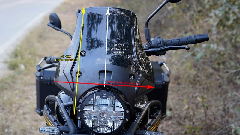 Carbon Racing "wanderer" Premium Touring Windshield For Guerrilla 450 - Clear - Image 3