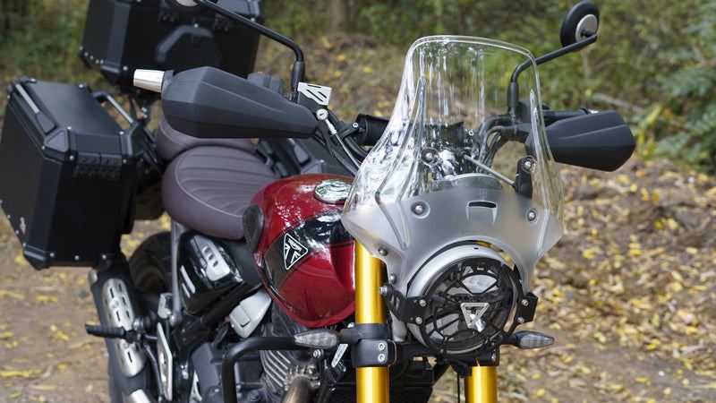Carbon Racing-"WANDERER" Premium Touring Windshield For Triumph Scrambler 400X-Clear - Image 2