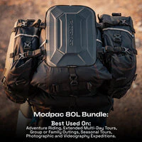 Carbonado ModPac Pro Motorcycle Luggage Combo - 80L - Black - Image 3