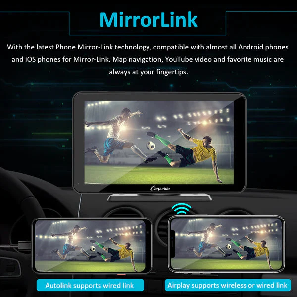 Carpuride W701 Plus Portable Wireless Car Stereo with Backup Camera, Support Install Apps - Image 5