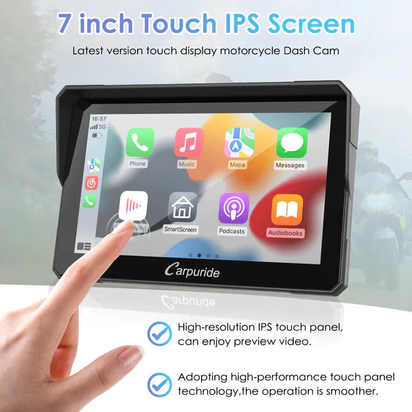 Carpuride W702 Wireless Portable Dual Bluetooth Waterproof IP67 Motorcycle Bluetooth Screen (on pre order) - Image 10