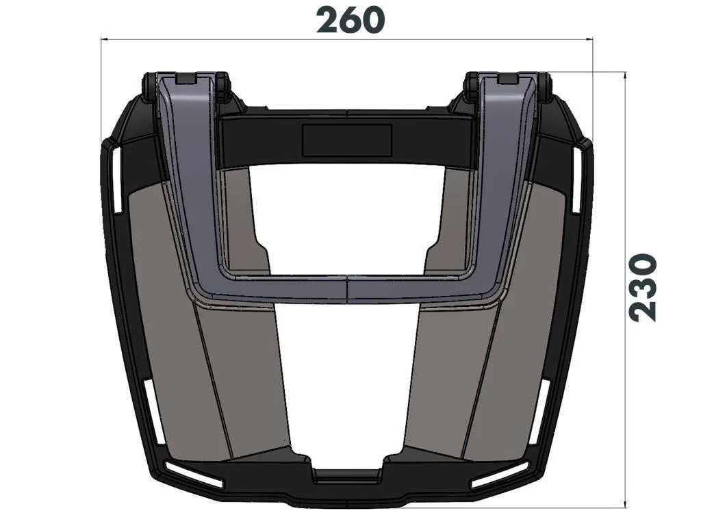 Carrier Top Case Carrier Fixed Hinge BMW R 1200R - Hepco Becker - 650677 01 01 - Image 2