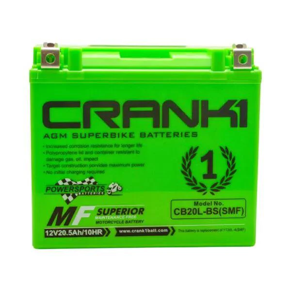 Crank1 Battery For Triumph Tiger 1200 GT Explorer - CB20L-BS - Factory Activated - Image 2