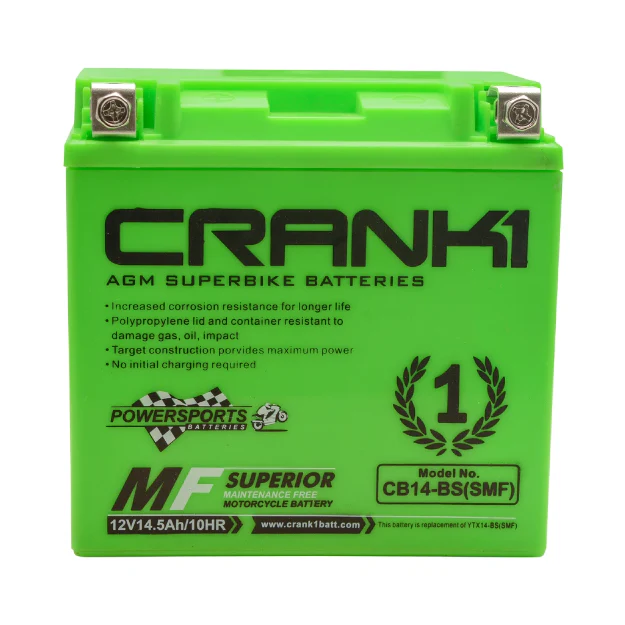 Crank1 Battery For Harley Davidson Street Rod (2011-2025) - CB14L-BS - Factory Activated - Image 2