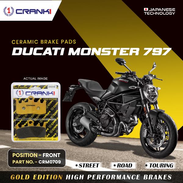 CRANK1 Brake Pad For Front Ducati Monster 797-CRM0709/2 Sets
