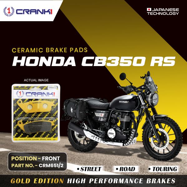CRANK1 Brake Pad For Front Honda CB 350 RS (1 Set)-CRM651/2