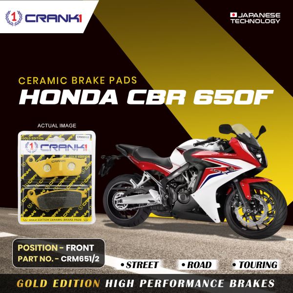 CRANK1 Brake Pad For Front Honda CBR 650F (2 Sets)-CRM651/2
