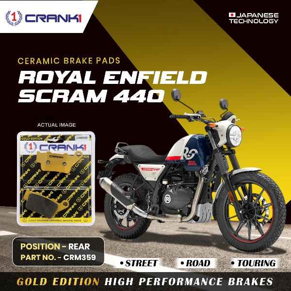CRANK1 Brake Pad For Rear Royal Enfield Scram 440-CRM359