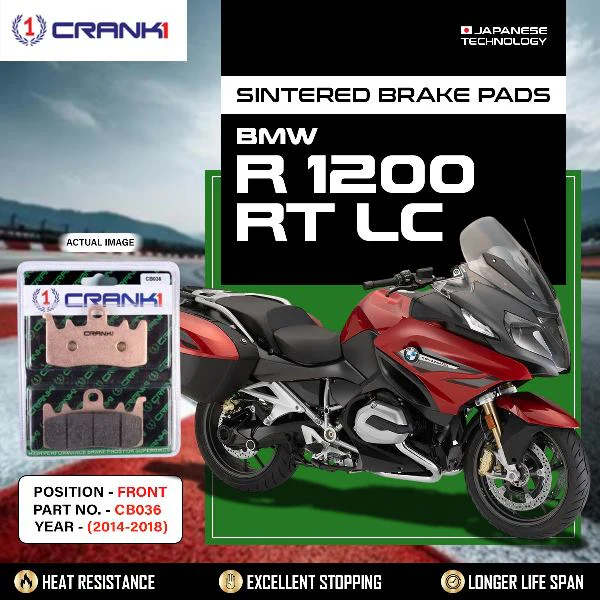 CRANK1 Brake Pads Front BMW R1200 RT LC 2014-2018-CB036-2 Sets