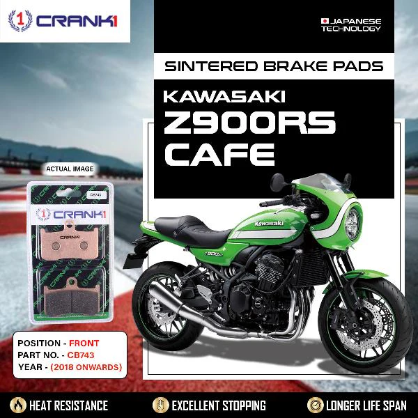 CRANK1 Brake Pads Front Kawasaki Z900RS Cafe (2018 Onwards)- CB743-2 Sets