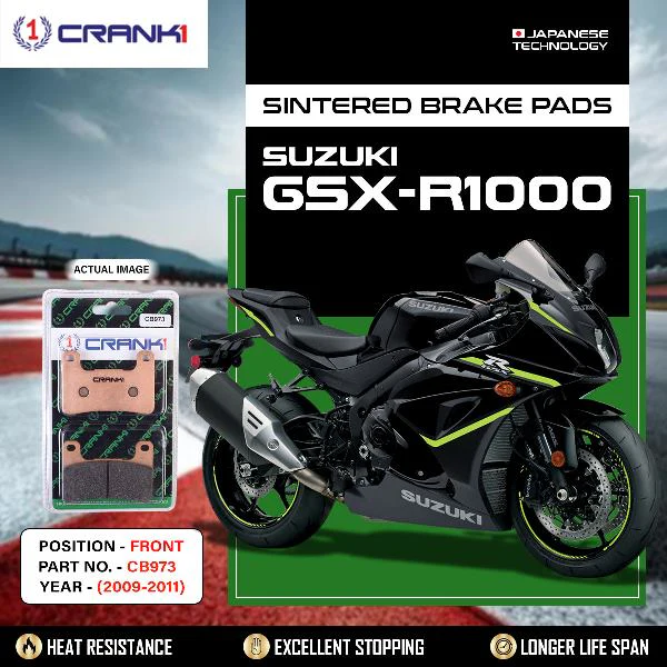 CRANK1 Brake Pads Front Suzuki GSX-R 1000-(2009-2011)-CB973-2 Sets