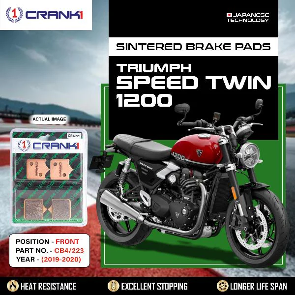 CRANK1 Brake Pads Front Triumph Speed Twin 1200 – (2019-2020) -CB4/223 ( 2 sets)