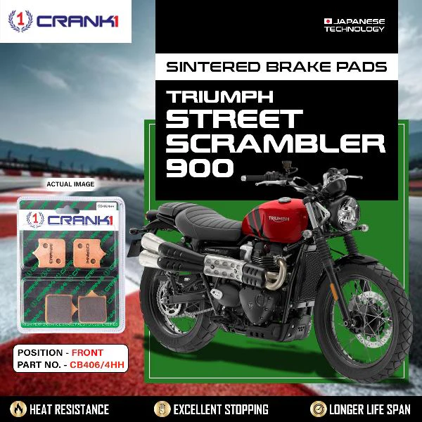 CRANK1 Brake Pads Front Triumph Street Scrambler 900-CB406/4HH