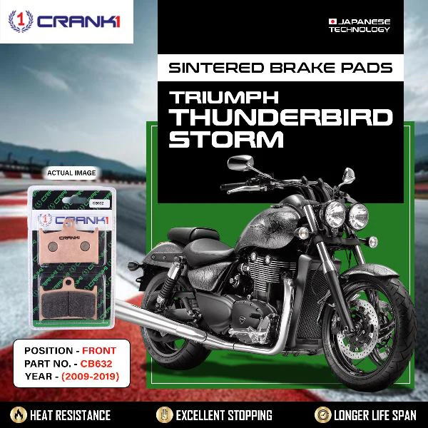 CRANK1 Brake Pads Front Triumph Thunderbird Storm (2009 -2019) – CB632/ 2 Sets Front
