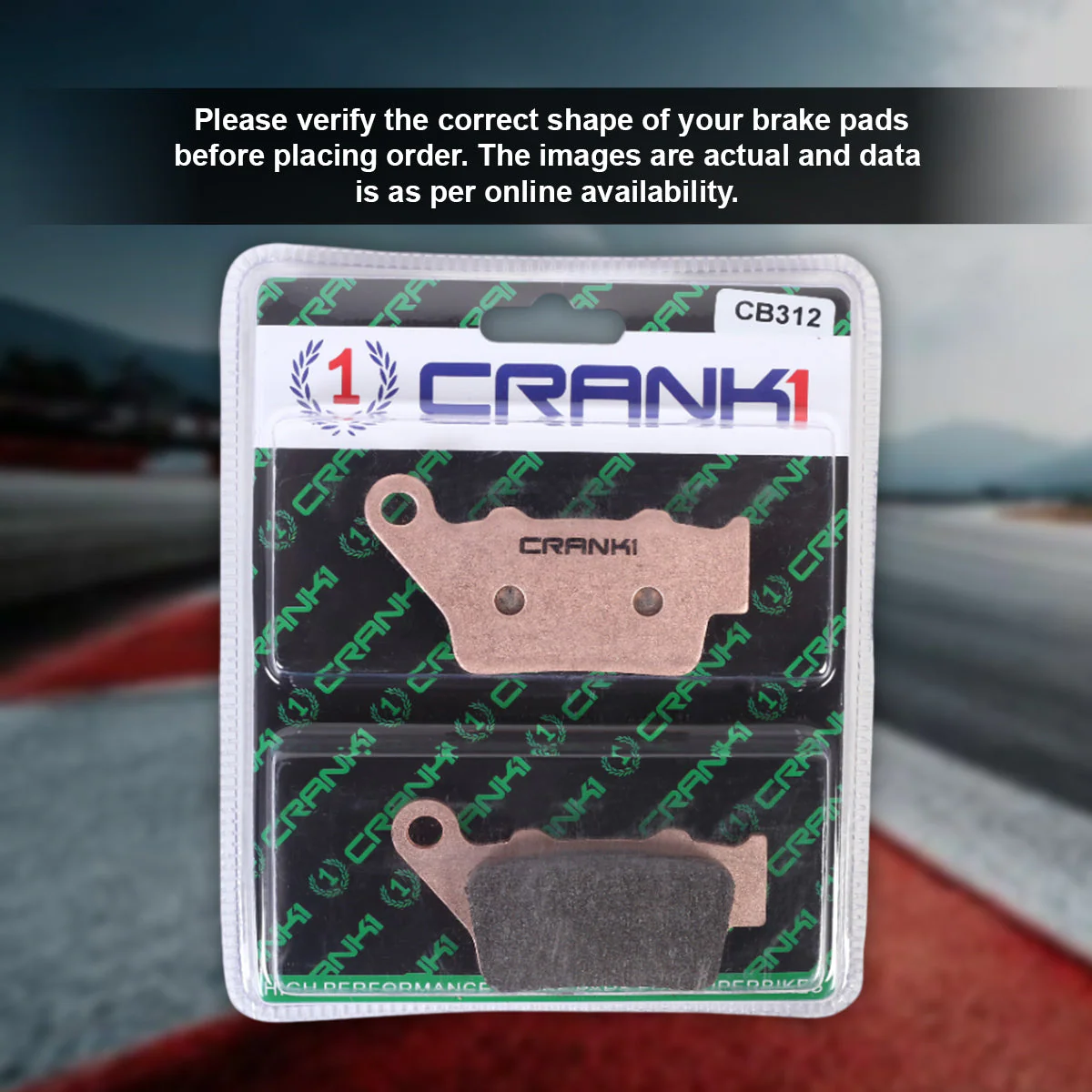 CRANK1 Brake Pads Rear Ducati Scrambler Nightshift 800-(2023 Onwards)-CB312 - Image 2