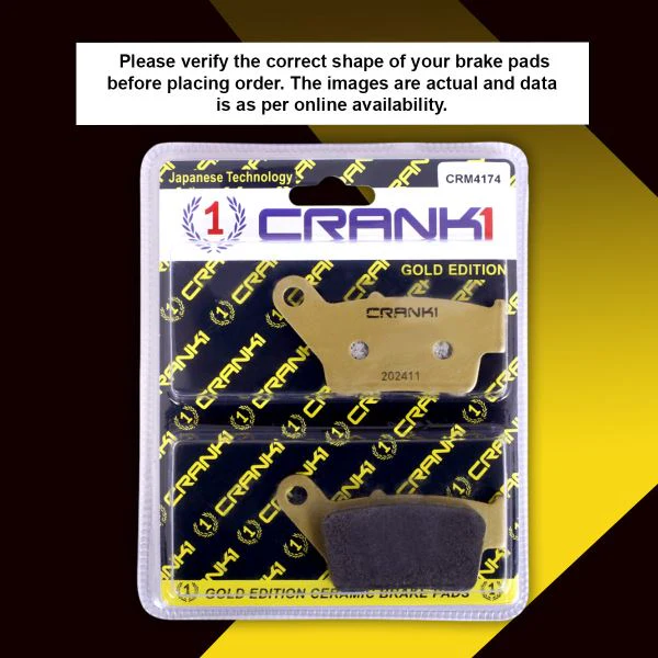 CRANK1 Brake Pads Rear For Bajaj Pulsar NS 400 (2024-2025)- Ceramic - CRM4174 - Image 2