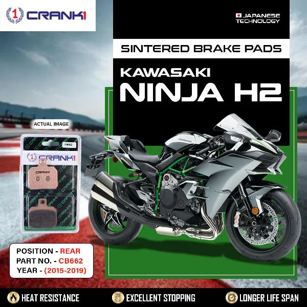CRANK1 Brake Pads Rear Kawasaki Ninja H2 2015-2019-CB662
