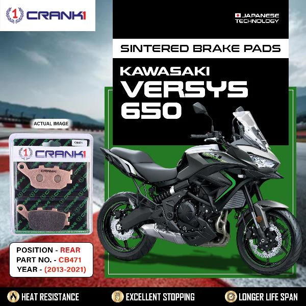 CRANK1 Brake Pads Rear Kawasaki Versys 650 -2013-2021-CB471