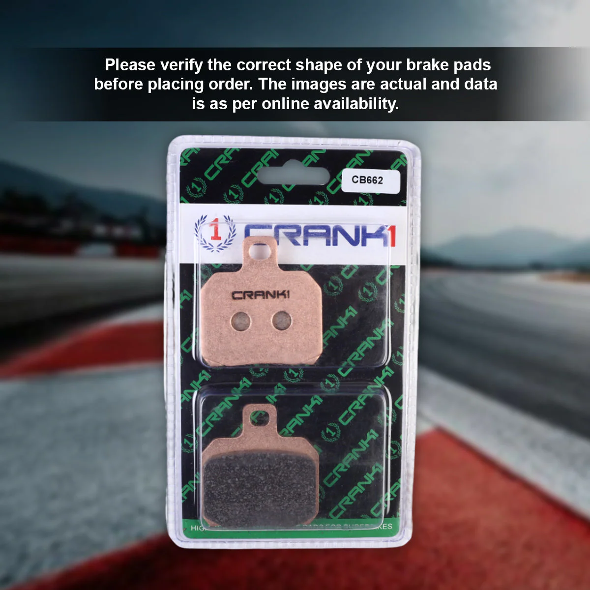 CRANK1 Brake Pads Rear Ducati Hyperstrada 2013-2015-CB662 - Image 2