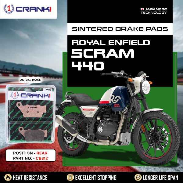 CRANK1 Brake Pads Rear Royal Enfield Scram 440 -CB312