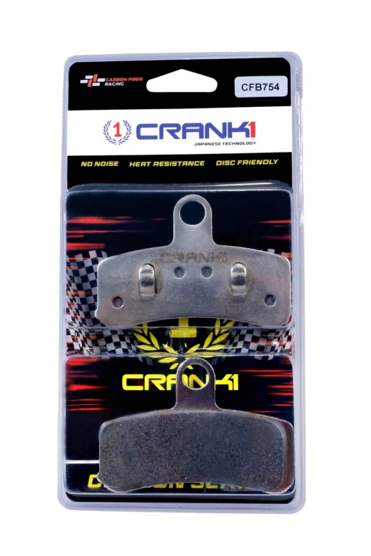 CRANK1-Carbon Brake Pads Front Harley Davidson Softail Fat Boy (2004-2014)- CFB754 (2 Sets Required) - Image 2