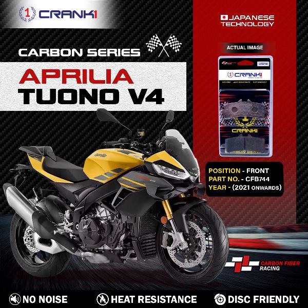 CRANK1 Carbon Brake Pads Front Aprilia Tuono V4 2021 Onwards - CFB744/2 Sets Required