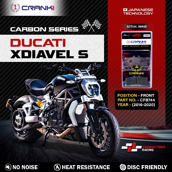 CRANK1 Carbon Brake Pads Front Ducati Xdiavel S 2016-2020 - CFB744/2 Sets Required