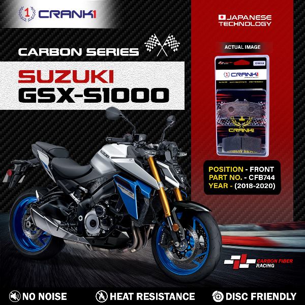 CRANK1 Carbon Brake Pads Front Suzuki GSX-S 1000 2018-2020 - CFB744/2 Sets Required