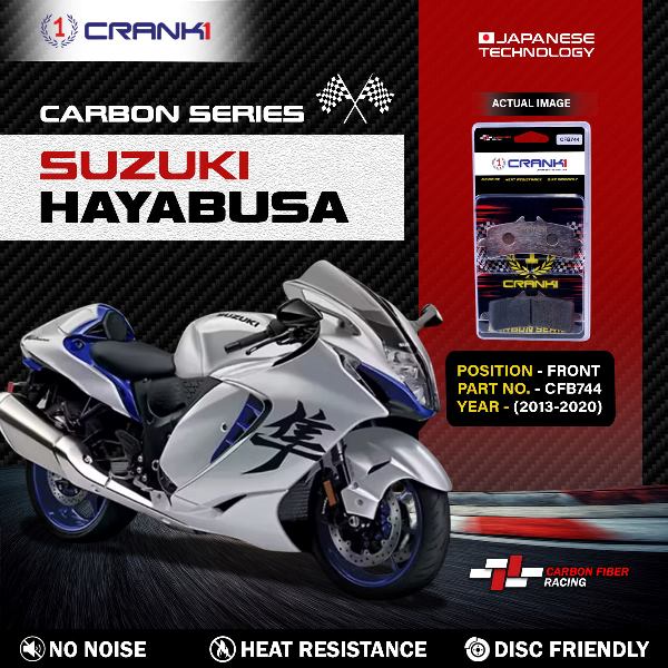 CRANK1 Carbon Brake Pads Front Suzuki Hayabusa 2013-2020 - CFB744/2 Sets Required