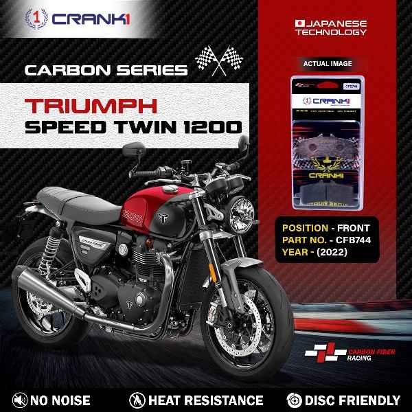 CRANK1 Carbon Brake Pads Front Triumph Speed Twin 1200 (2022) - CFB744/2 Sets Required