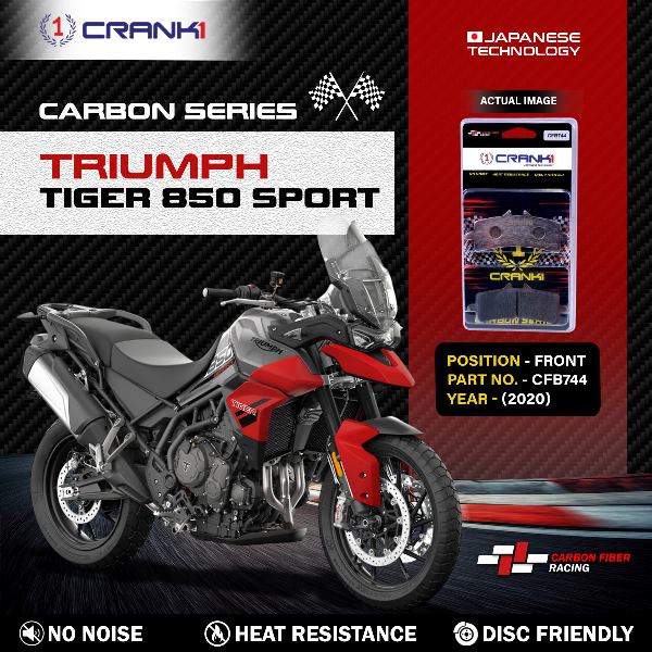 CRANK1 Carbon Brake Pads Front Triumph Tiger 850 Sport (2020) - CFB744/2 Sets Required