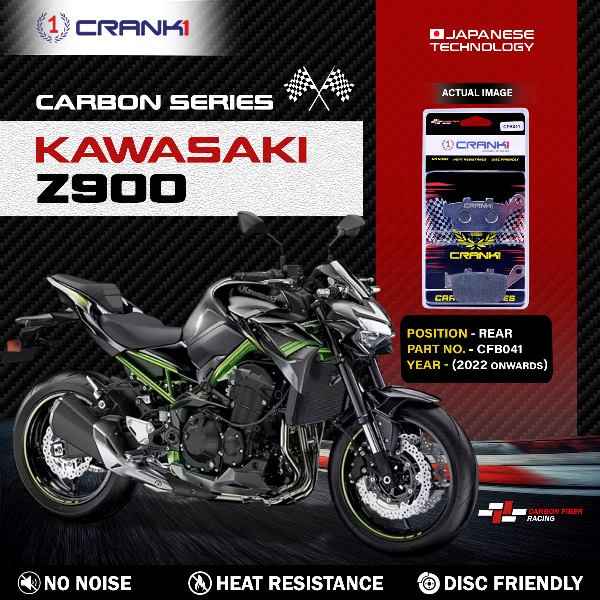 CRANK1 Carbon Brake Pads Rear Kawasaki Z900 (2022 Onwards) - CFB041