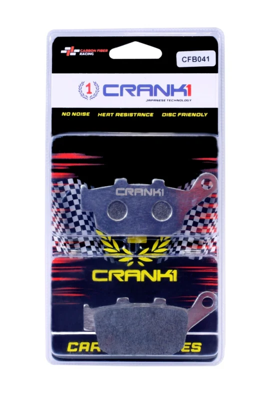 CRANK1 Carbon Brake Pads Rear Triumph Bonneville Speedmaster 1200 (2018 Onwards) - CFB041 - Image 2