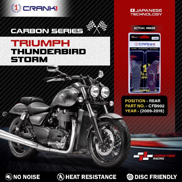 CRANK1 Carbon Brake Pads Rear Triumph Thunderbird / Storm 2009-2019 – (CFB902)